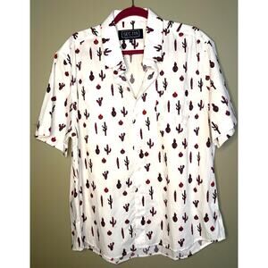 SEC 119 New York City Phish Donut Cactus White SS Button Down Cotton Shirt XXL